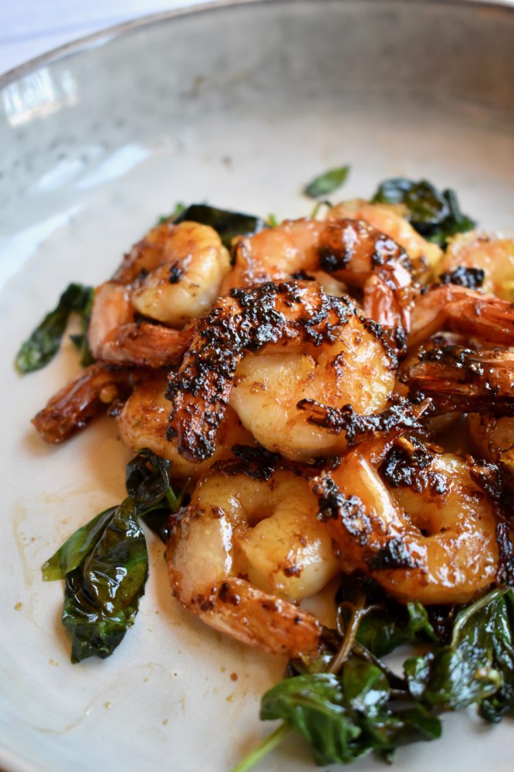 Spicy Shrimp and Basil